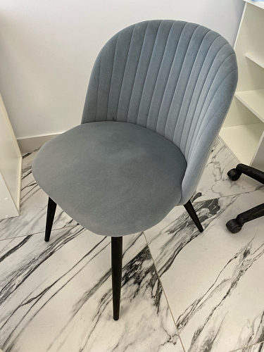 Стул на металлокаркасе Gabi 1 line light blue / black фото покупателя 208