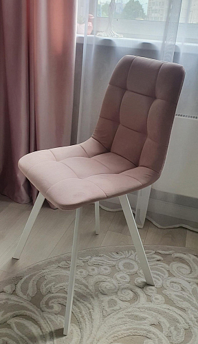 Стул на металлокаркасе Чилли К темно-серый (velutto 32) / черный фото покупателя 680