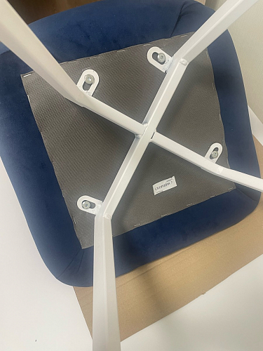 Стул на металлокаркасе Чилли К темно-серый (velutto 32) / черный фото покупателя 104