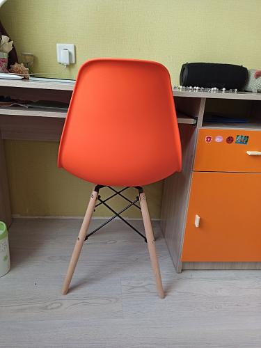Пластиковый стул Eames PC-015 серо-голубой / дерево фото покупателя 170