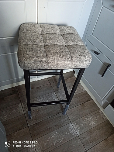 Барный стул Лофт микровелюр катания блэк / черный матовый фото покупателя 271