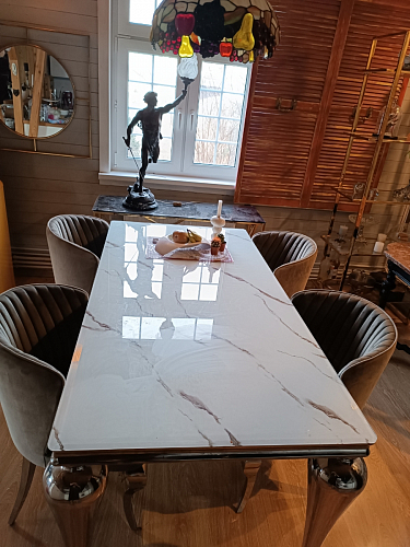 Стеклянный стол Vase белый фото покупателя 2