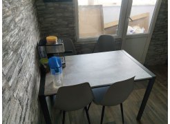 Стол Центавр 120(160)х70х75 файерстоун / черный матовый фото покупателя 69