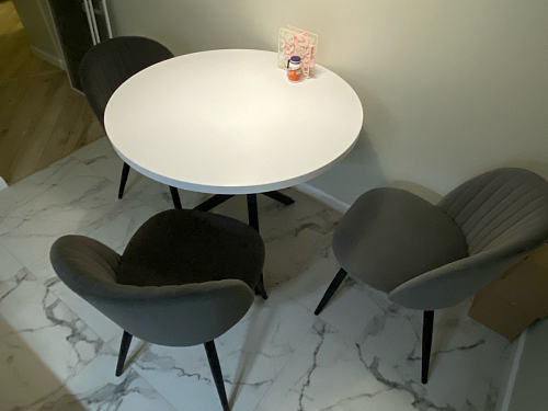 Стул на металлокаркасе Gabi green / black / silver фото покупателя 334