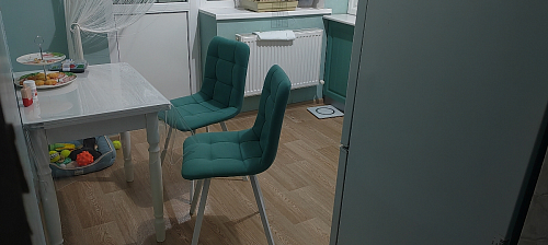 Стул на металлокаркасе Чилли зеленый / белый каркас фото покупателя 54