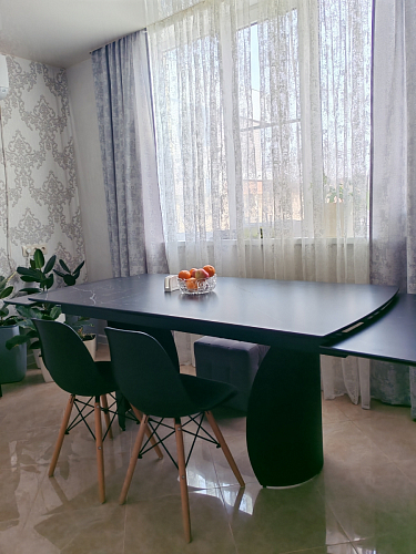 Керамический стол Готланд 160(220)х90х79 ink gray / черный фото покупателя 19