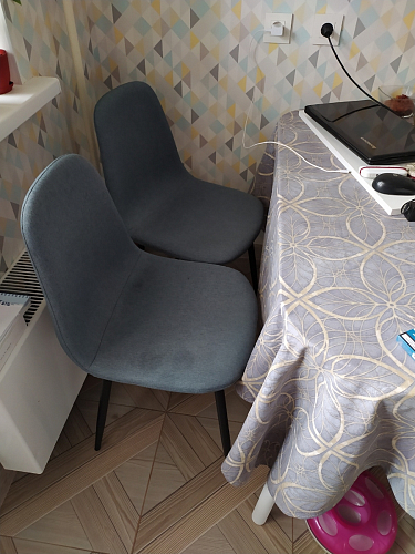 Стул на металлокаркасе Lilu pink / black фото покупателя 25