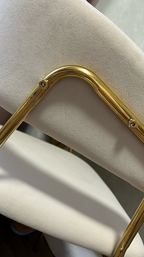 Стул на металлокаркасе Kamelia зеленый / золото фото покупателя 61