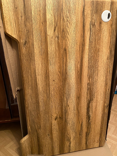 Компьютерный стол Маркос с механизмом подъема 140х80х75 белый / вотан дуб фото покупателя 30