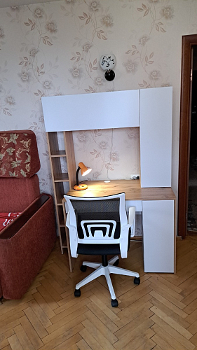 Письменный стол Комфорт 12.71 дуб золотой craft / белая аляска фото покупателя 39