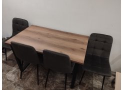 Стол Лота Лофт 140 25 мм черный матовый / бетон фото покупателя 39