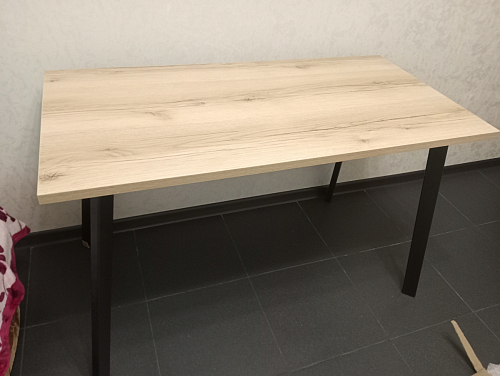 Стол Тринити Лофт 120 32 мм дуб галифакс табако / черный матовый фото покупателя 422