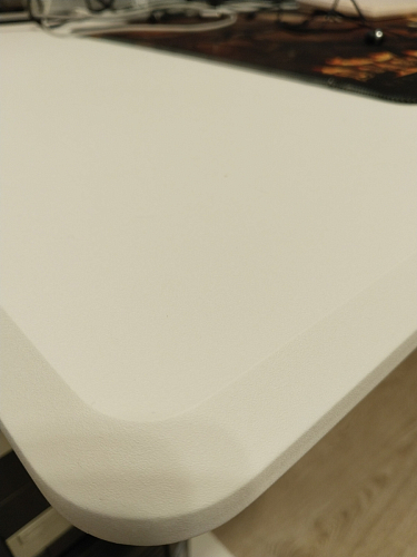 Компьютерный стол Маркос с механизмом подъема 140х80х75 белый / вотан дуб фото покупателя 21