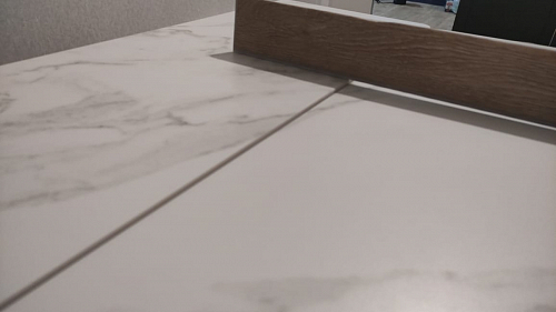 Керамический стол Норман 140 (200) х 80 белый мрамор alpin white / snow white / белый фото покупателя 13