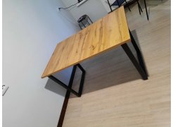 Деревянный стол Лота Лофт 120(160)х75 черный матовый / бетон светлый фото покупателя 655