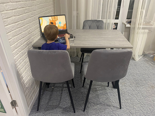 Деревянный стол Лота Лофт 140х80 черный матовый / бетон светлый фото покупателя 776