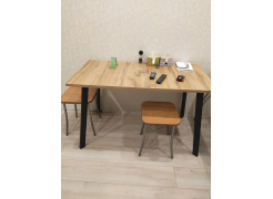 Стол Тринити Лофт 120 32 мм бетон / черный матовый фото покупателя 107