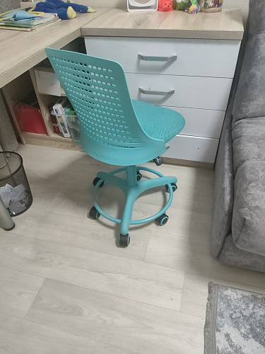 Компьютерное кресло Kiddy/Кидди розовое ткань (сетка) фото покупателя 9