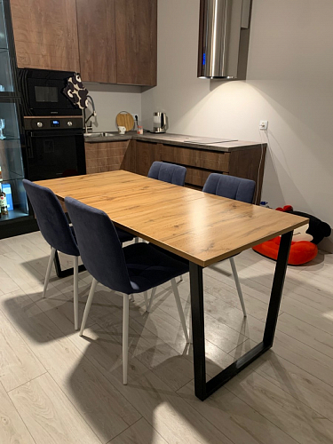 Деревянный стол Лота Лофт 140х80 белый матовый / бетон светлый фото покупателя 68