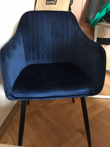 Стул на металлокаркасе Slam dark blue фото покупателя 22