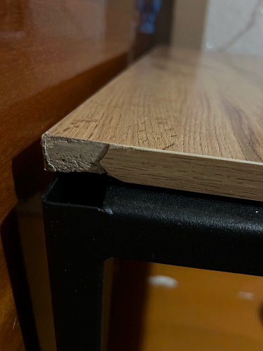 Письменный стол Битти Лофт 116х60х75 дуб делано светлый / белый матовый фото покупателя 39