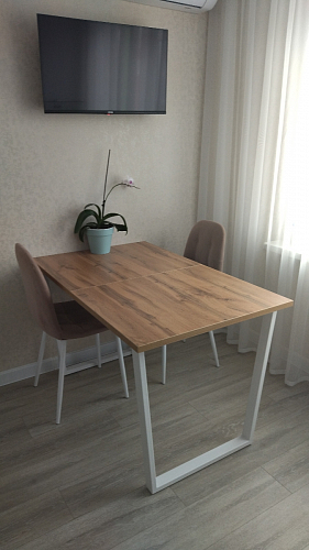 Деревянный стол Лота Лофт 140х80 дуб крафт табачный / черный матовый фото покупателя 429