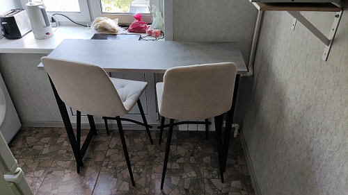 Барная стойка Дилан Лофт 120х40х90 бетон светлый фото покупателя 117