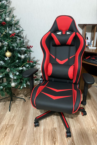 Компьютерное кресло Racer черное / голубое фото покупателя 9