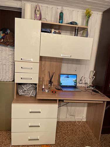 Стол компьютерный Джаз-17 белый правый фото покупателя 35