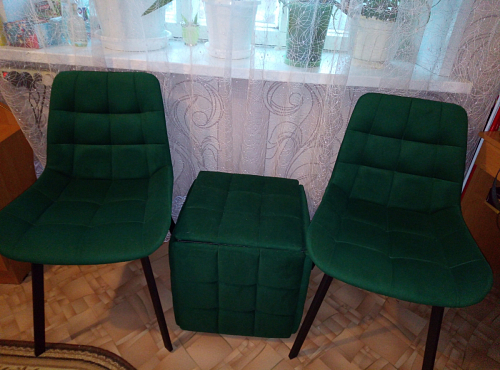 Стул на металлокаркасе Челси К крутящийся бирюзовый / черный фото покупателя 167