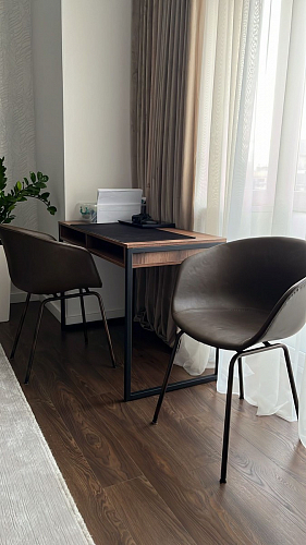 Письменный стол Леон Лофт дуб делано светлый / белый матовый фото покупателя 81