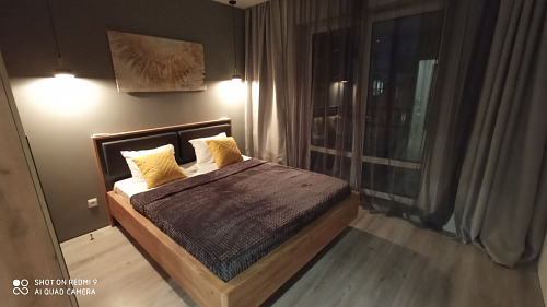 Двуспальная кровать Клауд 160х200 парящая дуб крафт золотой / антрацит фото покупателя 374