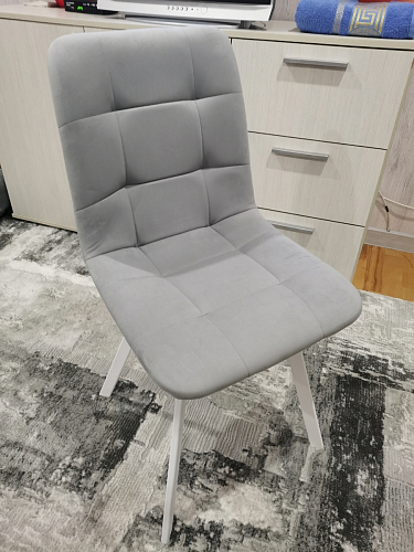 Стул на металлокаркасе Чилли К темно-серый (velutto 32) / черный фото покупателя 266