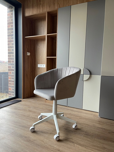 Компьютерное кресло Тибо светло-коричневый / белый фото покупателя 11