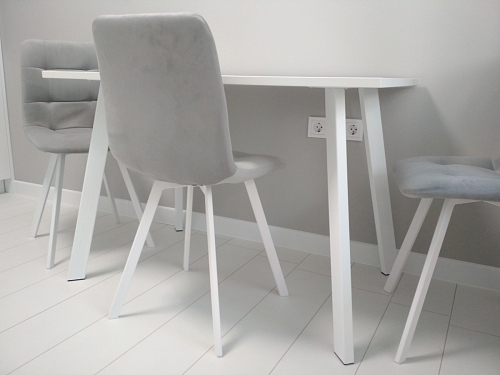 Стул на металлокаркасе Чилли К черный / зеленый фото покупателя 80