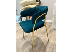 Стул на металлокаркасе Kamelia зеленый / золото фото покупателя 47