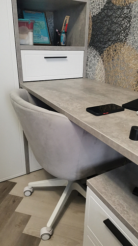 Компьютерное кресло Тибо confetti chocolate / белый фото покупателя 205