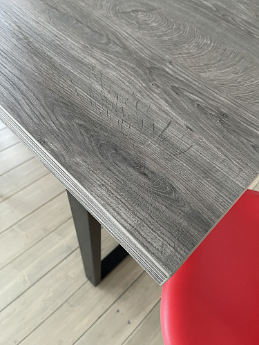 Стол Эльпатия 130 дуб велингтон / черный матовый фото покупателя 26