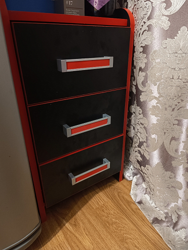 Тумба Ханна черная / красная  - Уцененный экземпляр фото покупателя 22