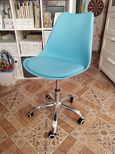 Компьютерное кресло Kolin с подушкой clear / white фото покупателя 91