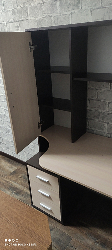 Компьютерный стол КСТ-16 левый дуб сонома / белый фото покупателя 11