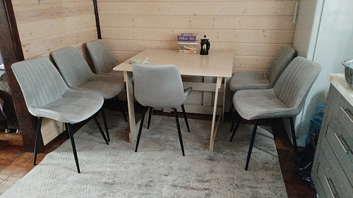 Комплект стульев Вейв 4 шт светло-серый / черный фото покупателя 286