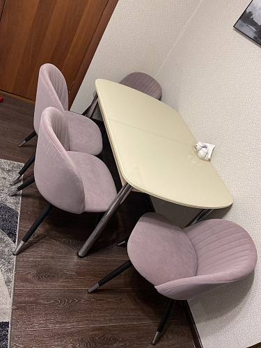 Стул на металлокаркасе Gabi latte / gold / black фото покупателя 981