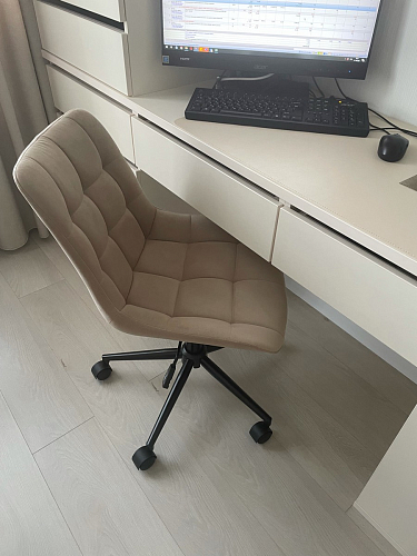 Компьютерное кресло Честер темно-серый / золото  - Уцененный экземпляр фото покупателя 67