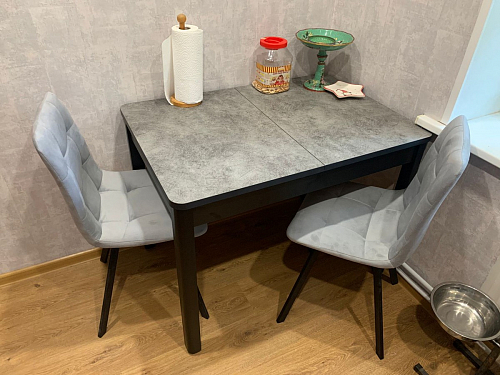 Стул на металлокаркасе Чилли синяя ткань / белый фото покупателя 885