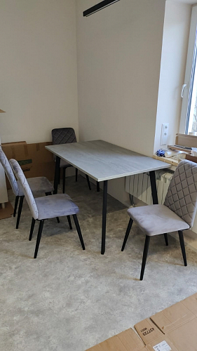 Стол Тринити Лофт 120 32 мм дуб галифакс табако / черный матовый фото покупателя 773