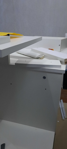 Стол компьютерный Джаз-24 правый белый фото покупателя 73