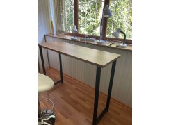 Барная стойка Дилан Лофт 120х40х90 бетон светлый фото покупателя 70