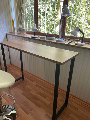 Барная стойка Дилан Лофт 120х40х98 дуб делано темный фото покупателя 70