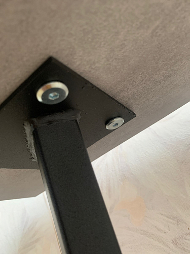 Стол Тринити Лофт 120 32 мм дуб галифакс табако / черный матовый фото покупателя 44